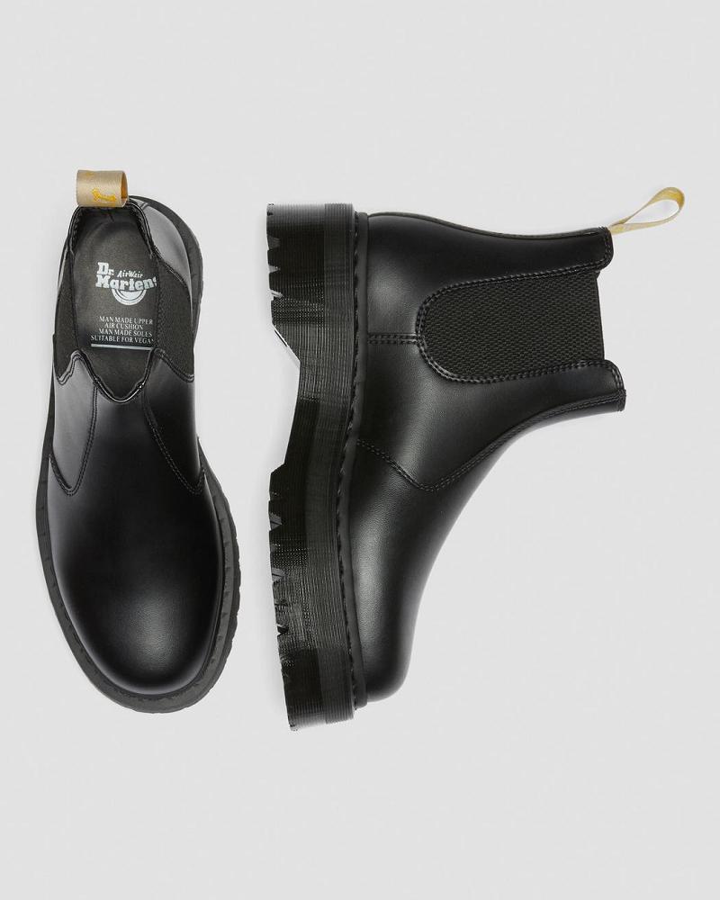 Dr Martens Vegan 2976 Felix Platform Enkellaars Heren Zwart | NL 346TCE